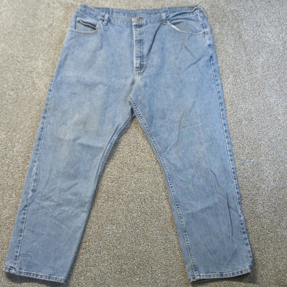 Wrangler Jeans Mens 42x32 Blue Hero Comfort Superior Straight Leg Denim 97601VR